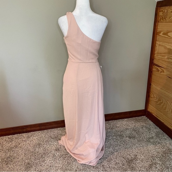 Show Me Your Mumu Eliza One Shoulder Dress in Dusty Blush Crisp Extra Small NWT - Picture 5 of 11